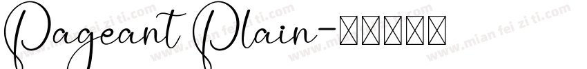 Pageant Plain字体转换